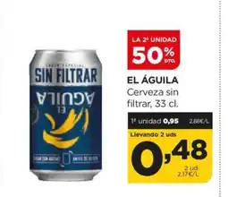 Alimerka EL ÁGUILA Cerveza sin filtrar, 33 cl. oferta