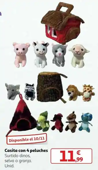 Alcampo Casita con 4 peluche oferta