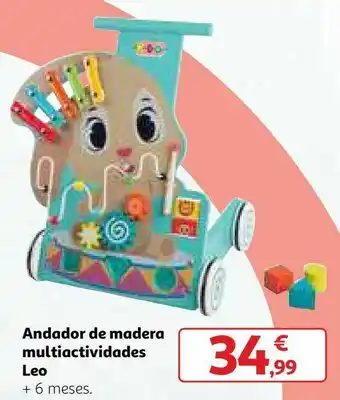 Alcampo Andador de madera leo oferta