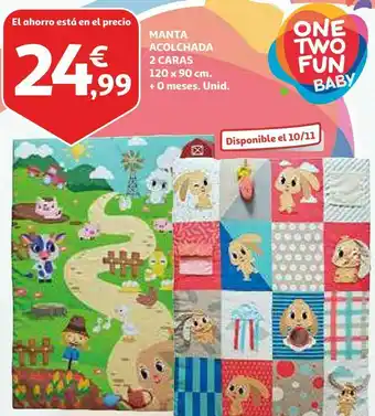 Alcampo Manta acolchada 2 caras oferta