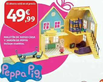 Alcampo Maletín de juego casa y jardín peppa oferta