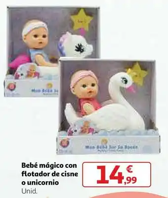 Alcampo Bebé mágico con flotador de cisne o unicornio oferta
