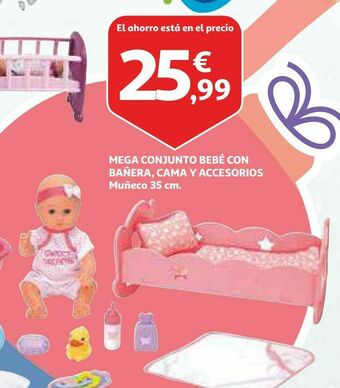 Alcampo Mega conjunto bebé con bañera, cama y accesorios oferta
