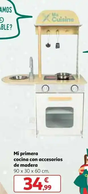 Alcampo Mi primera cocina con accesorios de madera oferta