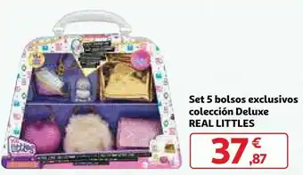 Alcampo Set 5 bolsos exclusivos colección deluxe real littles oferta