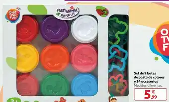 Alcampo Set de 9 bolas de pasta de colores y 14 accesorios oferta