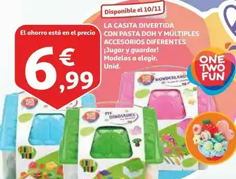 Alcampo La casita divertida con pasta doh y múltiples accesorios diferente oferta