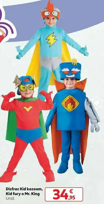 Alcampo Disfraz kid kazoom, kid fury o mr.king oferta