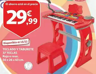 Alcampo Teclado y taburete 37 teclas oferta