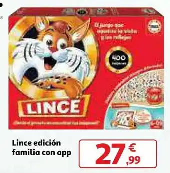 Alcampo Lince edición familia con app oferta
