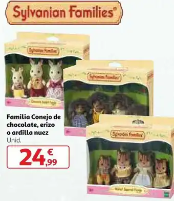 Familia conejo de chocolate, erizo o ardilla nuez