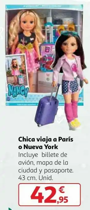 Disney Nancy chica viaja a parís o nueva york oferta