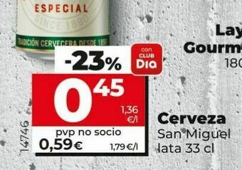 Dia Cerveza san miguel lata 33 cl oferta
