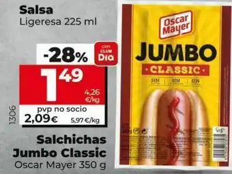 Font Vella Salchichas jumbo oscar mayer oferta