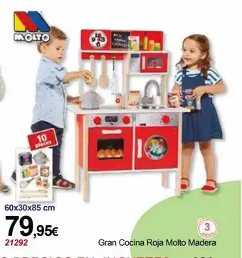Panre Molto Gran Cocina Roja Molto Madera oferta