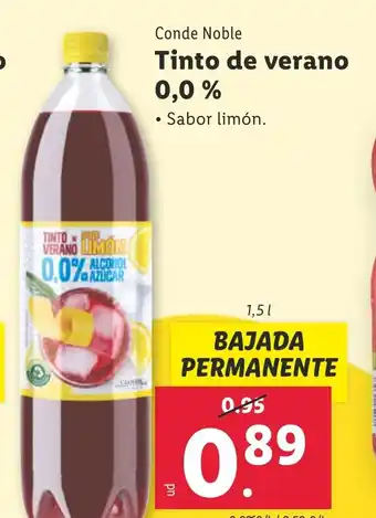 Lidl Conde Noble Tinto de verano 0,0% oferta