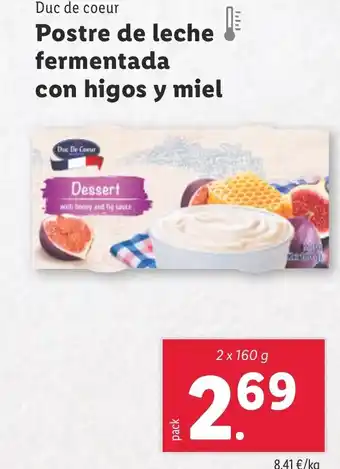 Lidl Postre de leche fermentada con higos y miel oferta