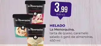 SPAR Gran Canaria HELADO La Menorquina, oferta