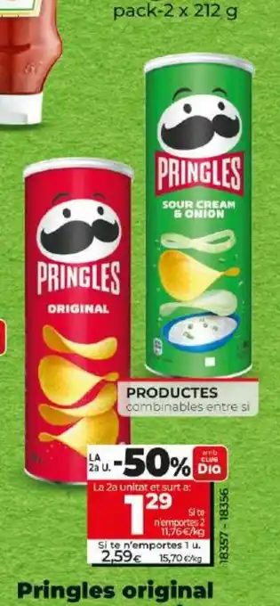 Dia Pringles original / sour cream & onion oferta