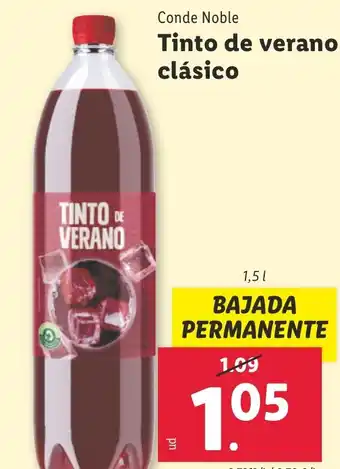 Lidl Conde Noble Tinto de verano clásico oferta