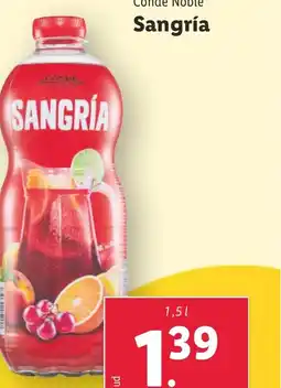 Lidl Conde Noble Sangría oferta