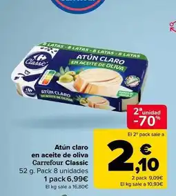Carrefour Carrefour - atún claro en aceite de oliva classic oferta