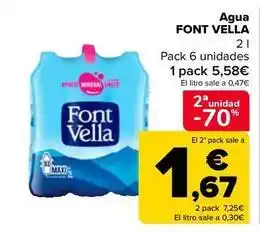 Carrefour Font vella - agua oferta
