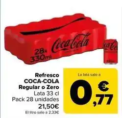 Carrefour Coca-cola - refresco regular o zero oferta