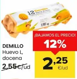 Autoservicios Familia DEMILLO Huevo L, docena oferta