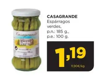 Alimerka CASAGRANDE Espárragos verdes, oferta