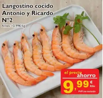 Supermercados La Despensa Langostino cocido Antonio y Ricardo 22 oferta