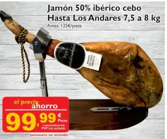 Supermercados La Despensa Jamón 50% ibérico cebo Hasta Los Andares 7,5 a kg oferta