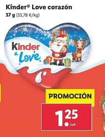 Lidl Kinder Love Corazón 37g oferta