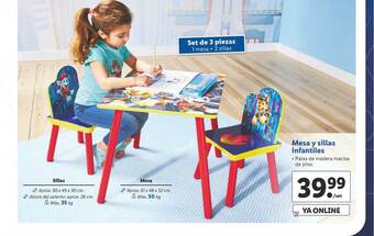 Lidl Mesa Y Sillas Infantiles oferta