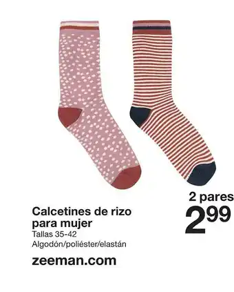Zeeman Calcetines De Rizo Para Mujer oferta