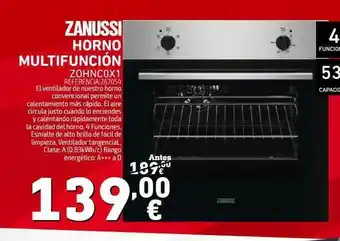 Tiendas Electrón Zanussi Horno Multifunción oferta