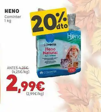 Kiwoko Heno Cominter 1kg oferta