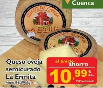 Cash Ecofamilia Queso oveja semicurado La Ermita oferta