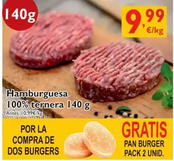 Cash Ecofamilia Hamburguesa 100% ternera 140g oferta