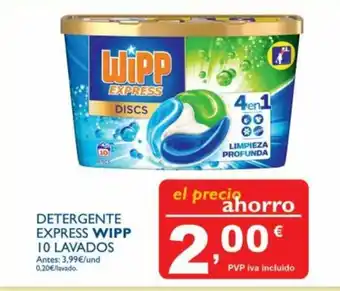 Cash Ecofamilia Wipp Detergente Express 10 lavados oferta