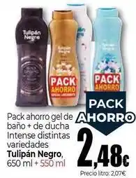 UDACO Tulipán negro - pack ahorro gel de baño + de ducha intense distintas oferta