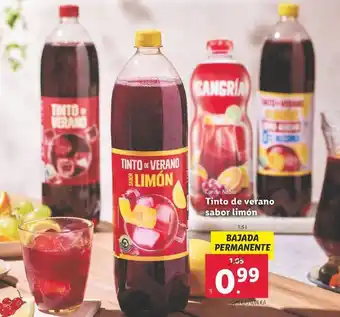 Lidl Conde noble - tinto de verano sabor limon oferta