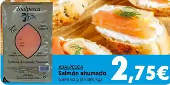 Hiper Usera Joalpesca Salmón ahumado 80g oferta