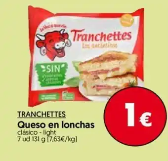 Hiper Usera Tranchettes Queso en lonchas oferta