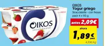 Hiper Usera Oikos Yogur grigo 4 x 110g oferta