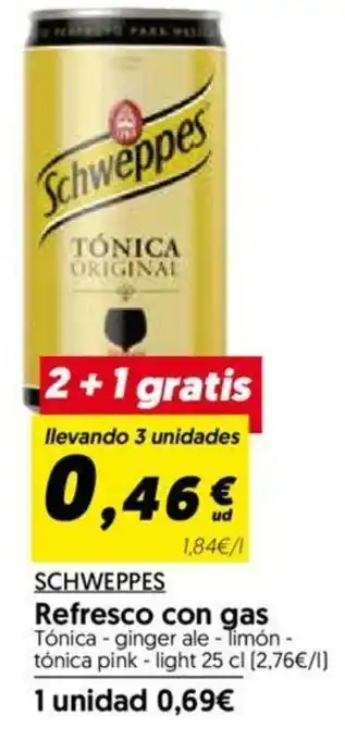 Hiper Usera Schweppes Refresco con gas 25cl oferta