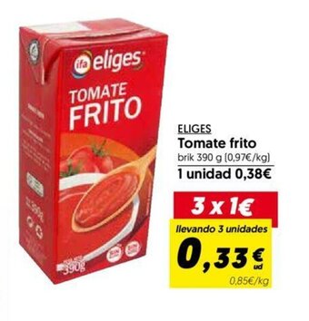 Hiper Usera Eliges Tomate frito 390g oferta