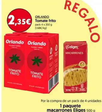 Hiper Usera Orlando Tomate frito 4 x 350g oferta
