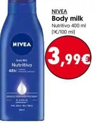 Hiper Usera Nivea Body Milk 400ml oferta