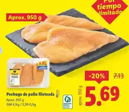 Lidl Pechuga de pollo fileteada oferta